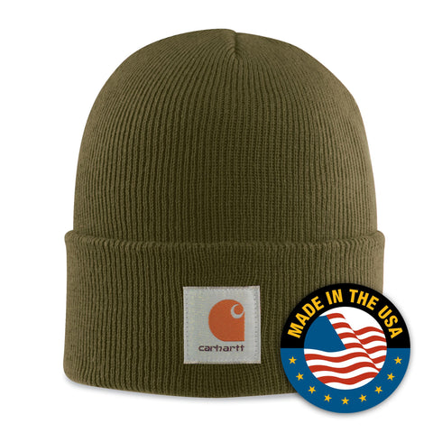 M Acrylic Watch Hat Army Green