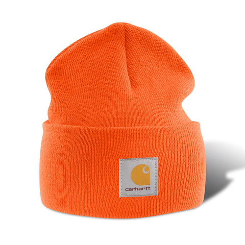 M Acrylic Watch Hat Brite Orange