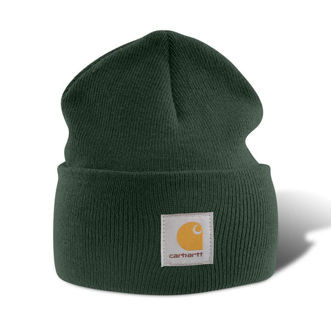 M Acrylic Watch Hat Dark Green